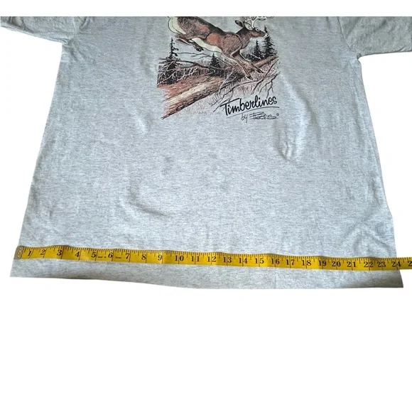 Vintage Timberlines Brooks Deer Tee XL USA Fruit of the Loom 90s Shirt - Picture 9 of 12